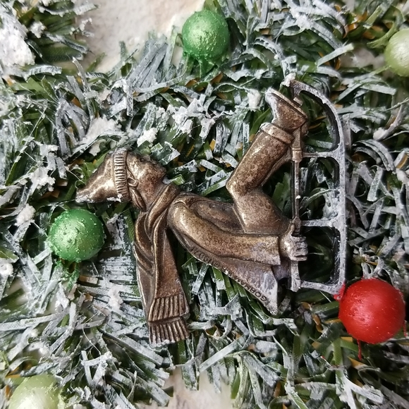 Hand Crafted One of a Kind Mixed Media Holiday Wall Art Hanging - Picture 3 of 10